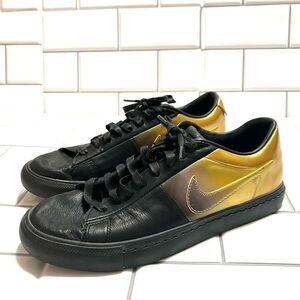 Nike Blazer Low x Pedro Lourenco Black and Gold Low Top Sneakers Leather Size 8